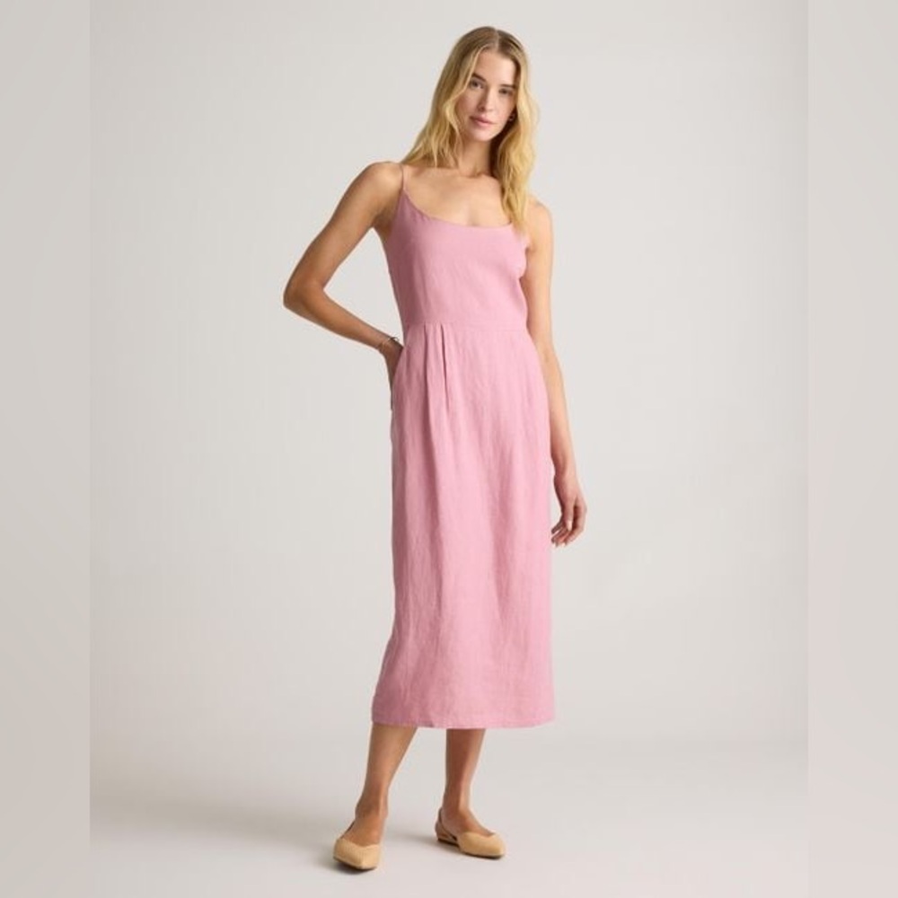 Quince Pink Midi Dress
